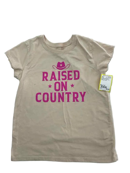 Children's Place (D) Brown Pink Youth Size 7-8 Girl's SSTop