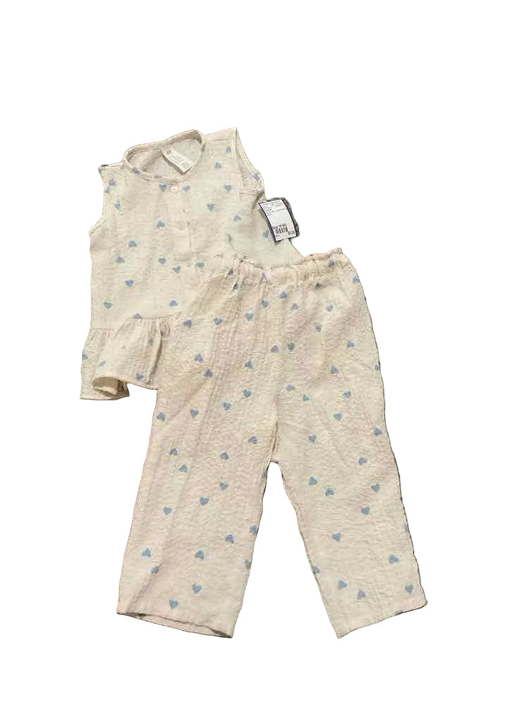 H & M (D) Hearts Infant Size 18 MO Girl's 2PC Casual