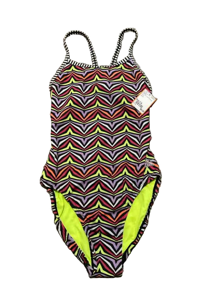 C Brand Print Youth Size 7-8 Girl's 1PCSwimwear