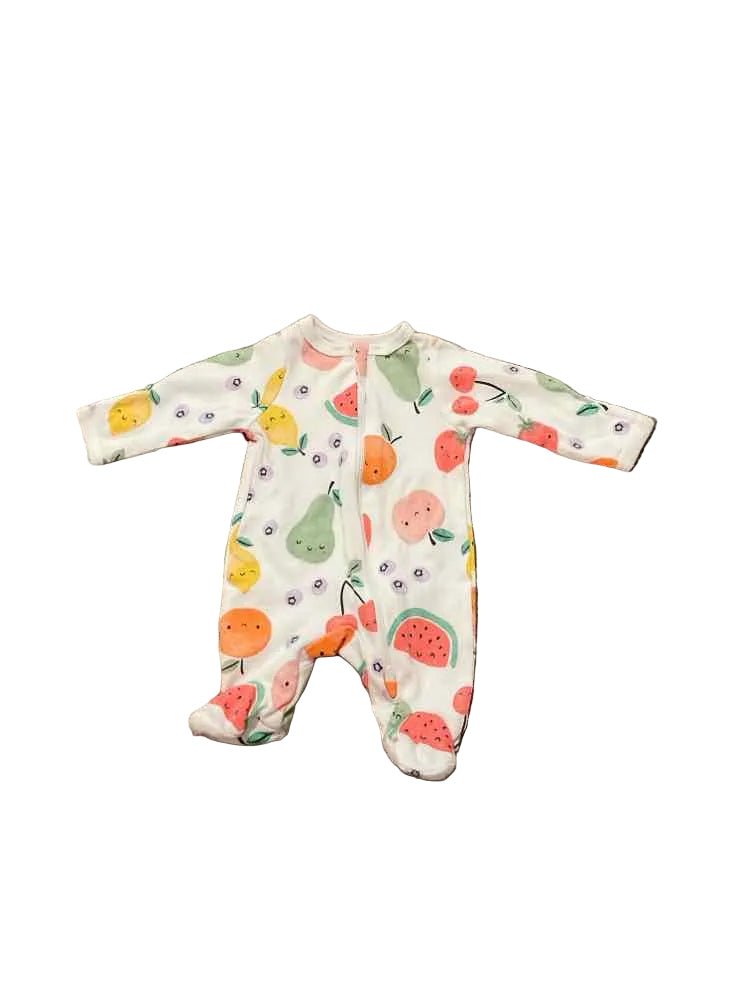 Wonder Nation (E) Fruit Print Infant Size Preemie Girl's 1PCSleepwear