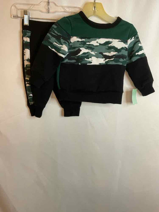 Children's Place (D) Green Black Infant Size 6-9 MO 2PC Casual