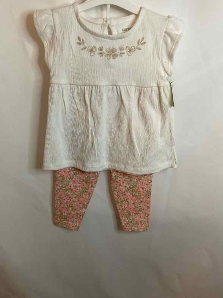 Carters (C) White Infant Size 18 MO 2PC Casual