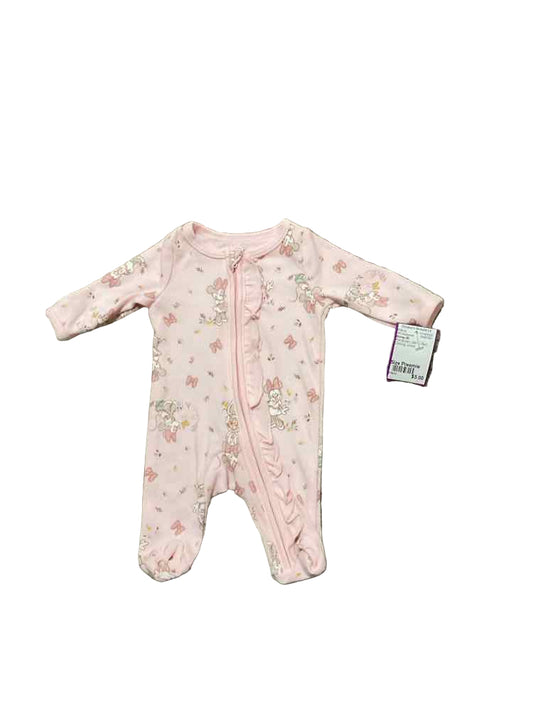 Disney (B) Pink Brown Infant Size Preemie Girl's 1PCSleepwear