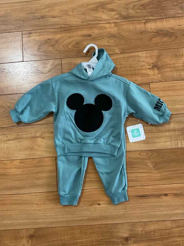 Disney (B) Teal Infant Size 12 MO Boy's 2PC Athletic Pant Suit