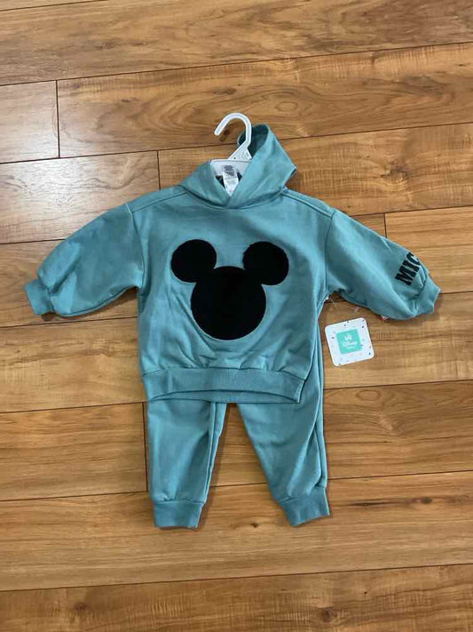 Disney (B) Teal Infant Size 12 MO Boy's 2PC Athletic Pant Suit