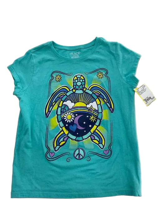 Children's Place (D) Blue Yellow Youth Size 7-8 Girl's SSTop