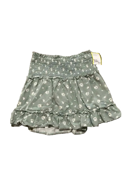 Wonder Nation (E) White Green Youth Size 7-8 Girl's SkirtCasual