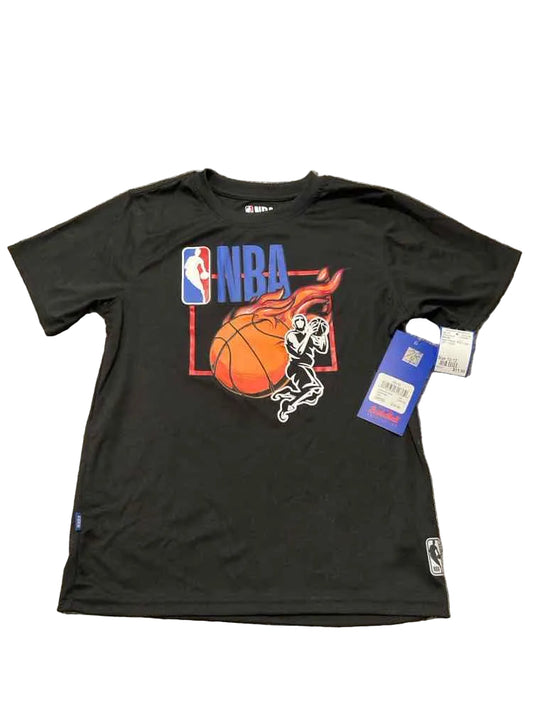 NBA (B) Black Orange Youth Size 10-12 Boy's AthleticTopSS
