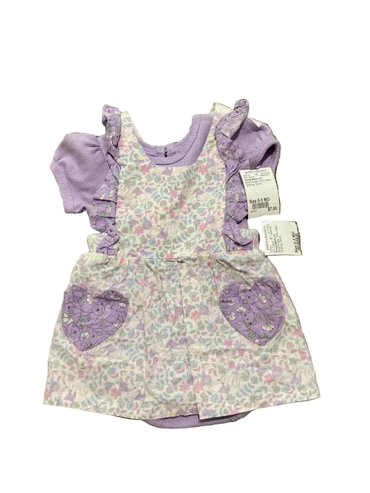 Disney Babies (C) White Purple Infant Size 0-3 MO Girl's 2PC Casual