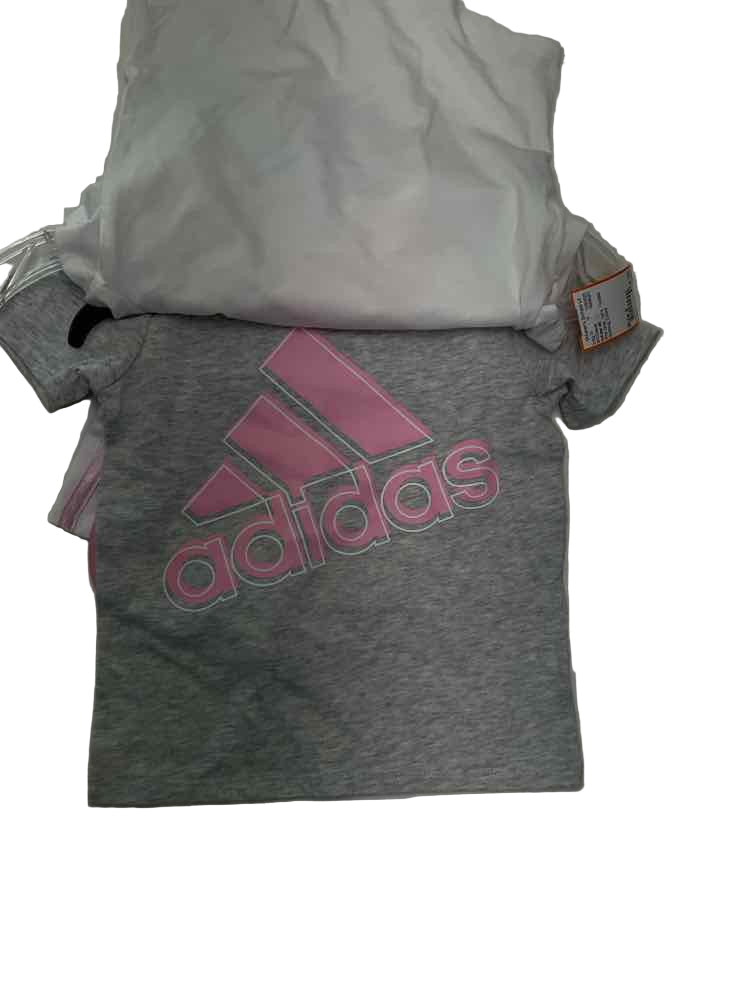Adidas (B) Pink Gray Toddler Size 2 Girl's 3PCCasual