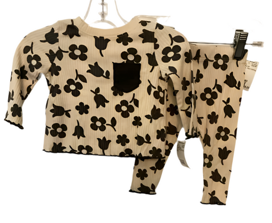Cat and Jack (D) Floral Infant Size 3-6 MO 2PC Casual