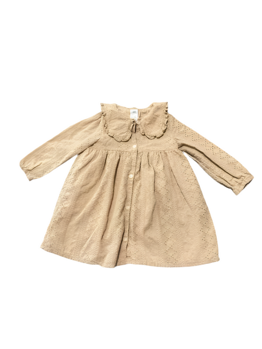 H & M (D) Brown Toddler Size 2T Girl's CasualDress