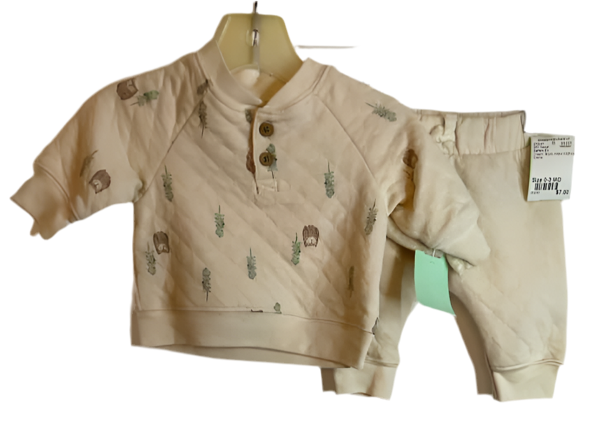 Carters (C) Cream Infant Size 0-3 MO 2PC Casual