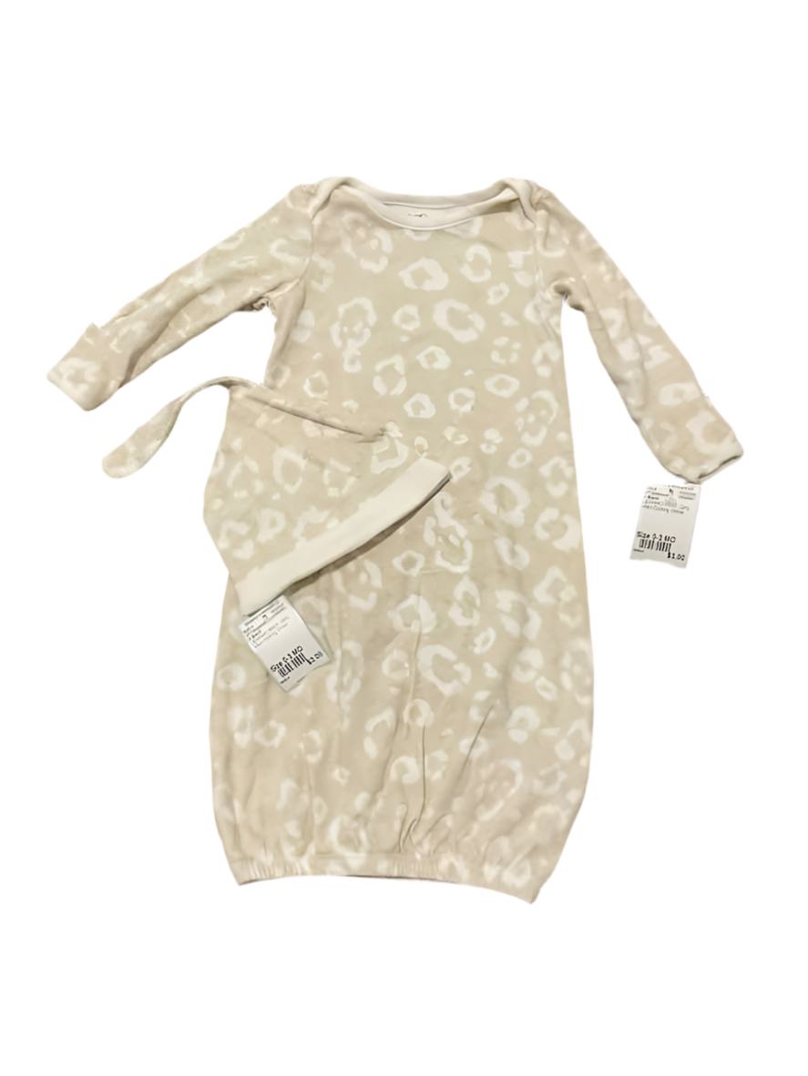 D Brand LEOPARD PRINT Infant Size 0-3 MO Girl's 2PCSleepwear