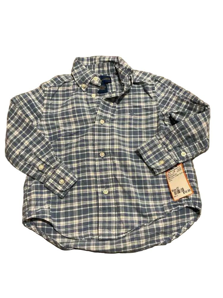 Ralph Lauren (A) Plaid Toddler Size 2T Boy's ButtondownLS