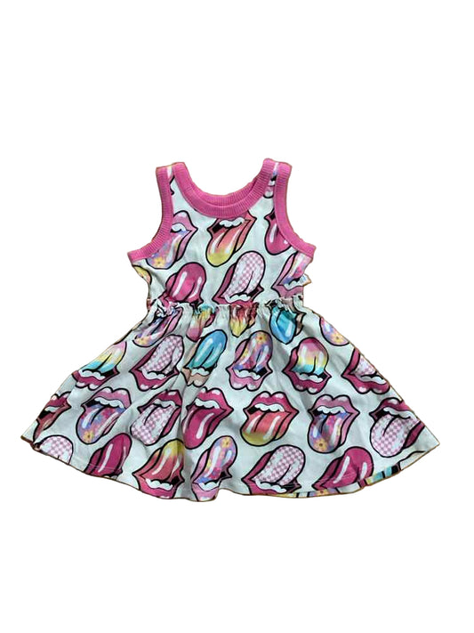 C Brand White Pink Infant Size 18 MO Girl's CasualDress