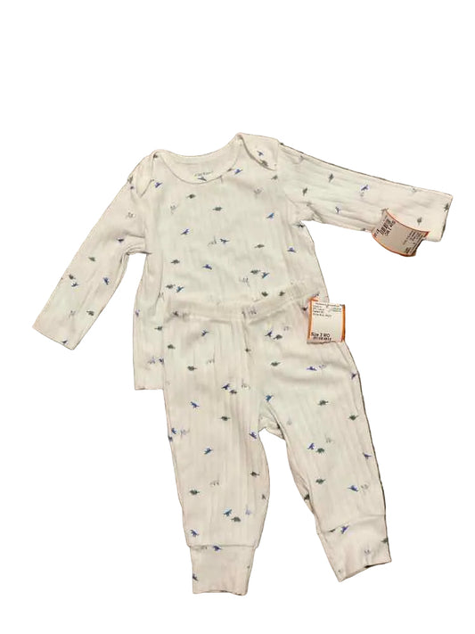 Carters (C) White Blue Infant Size 3 MO Boy's 2PC Casual