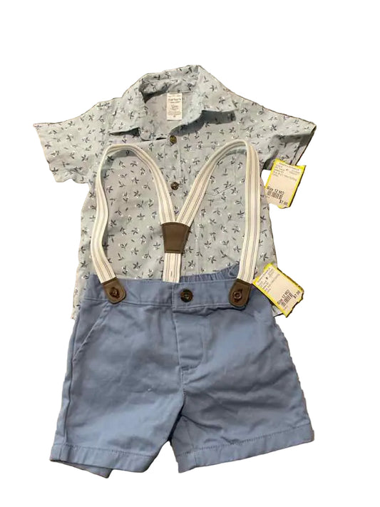 Carters (C) Blue Infant Size 12 MO Boy's 2PC Casual
