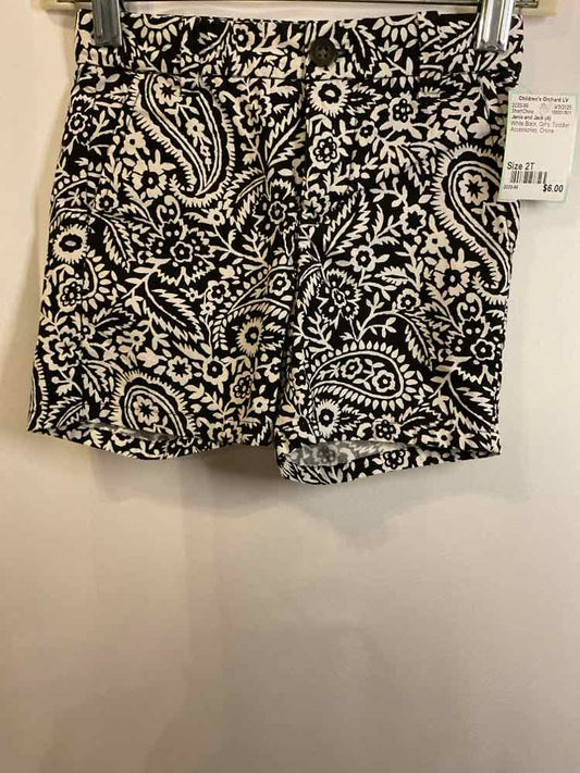 Janie and Jack (A) White Black Toddler Size 2T ShortChino