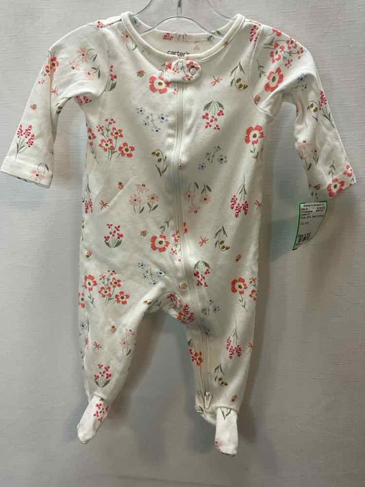 Carters (C) Floral Infant Size 6 MO 1PCSleepwear