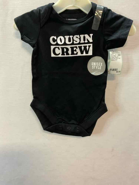 Children's Place (D) White Black Better Onesie