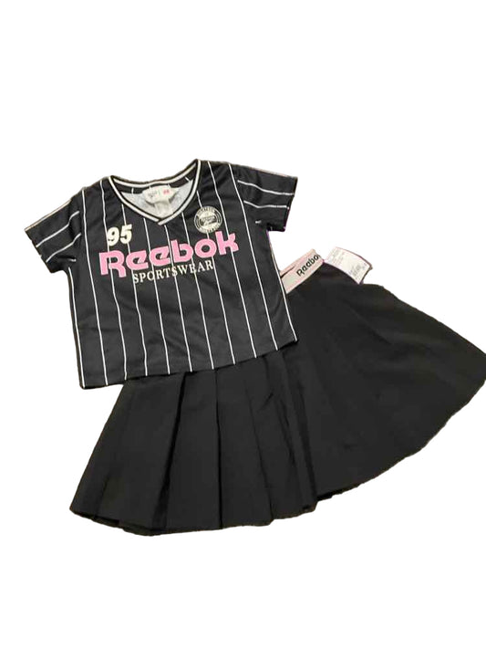 H & M (D) Black Pink Toddler Size 3T Girl's 2PCAthleticShortSuit