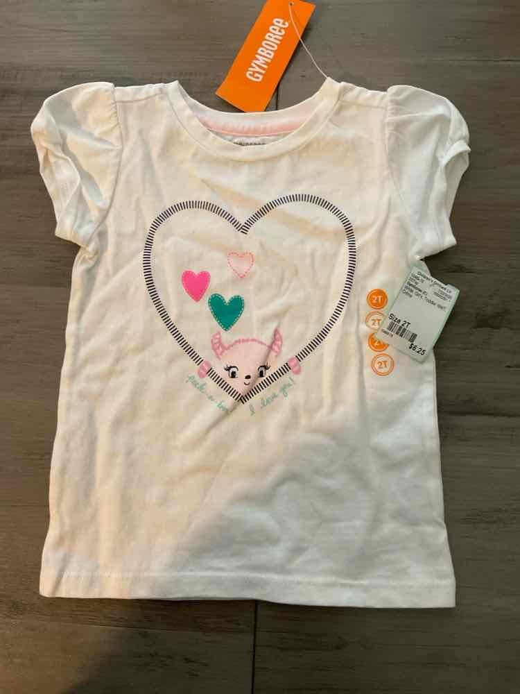Gymboree (C) White Toddler Size 2T Girl's SSTop
