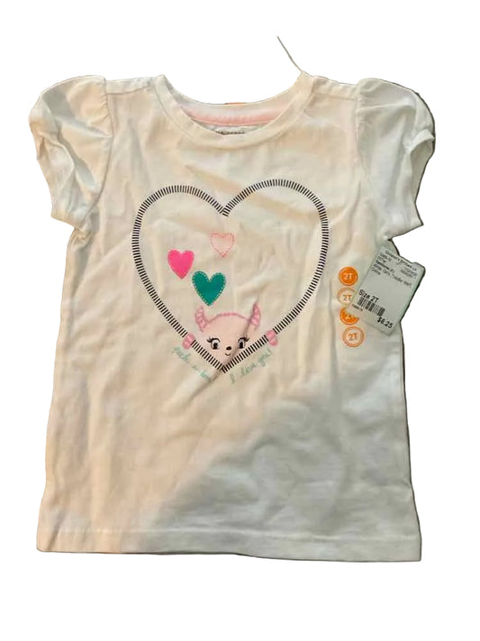 Gymboree (C) White Toddler Size 2T Girl's SSTop