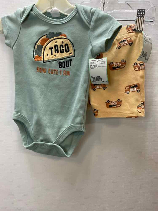 Petit Lem (B) Green Infant Size 6 MO 2PC Casual
