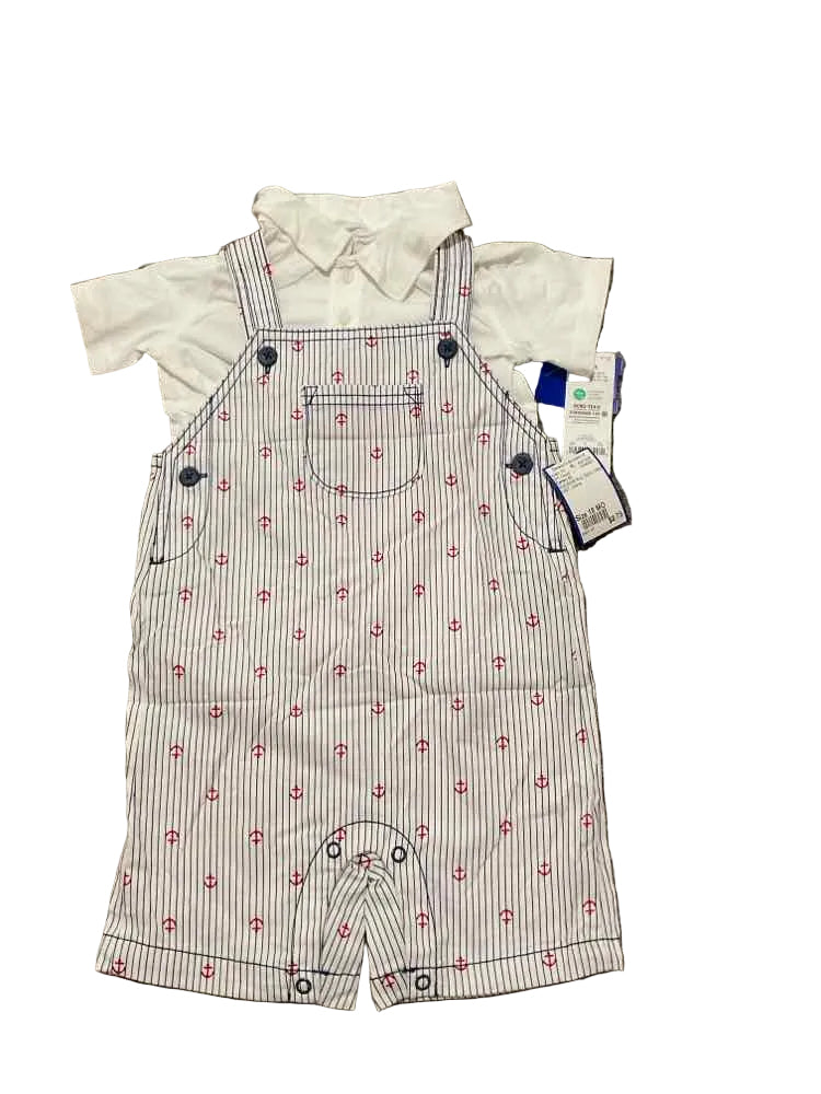 Carters (C) Red White Blue Infant Size 18 MO Boy's 2PC Casual