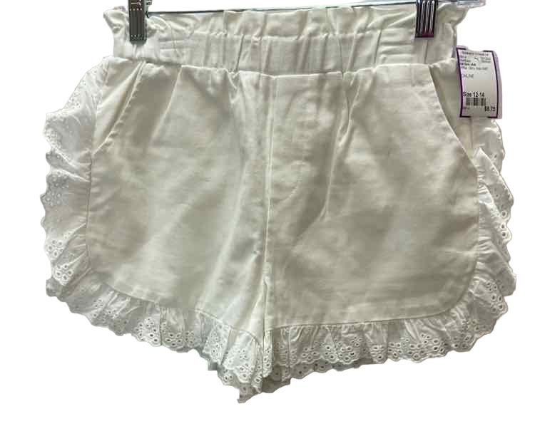 GB Girls (AA) White Youth Size 12-14 ShortBasic
