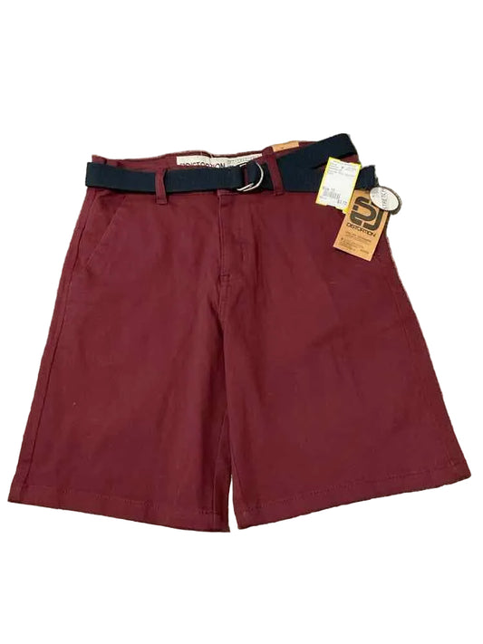 Distortion (D) Burgundy Youth Size 10 Boy's ShortChino