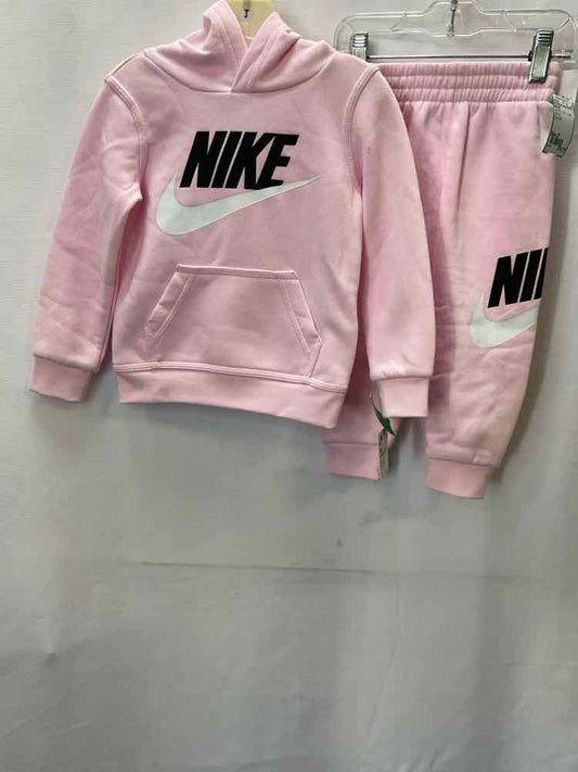 Nike (B) Black Pink Toddler Size 2T 2PCAthleticPantSuit