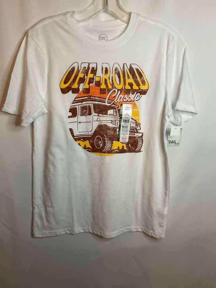 Wonder Nation (E) Brown White Youth Size 14-16 SSTop