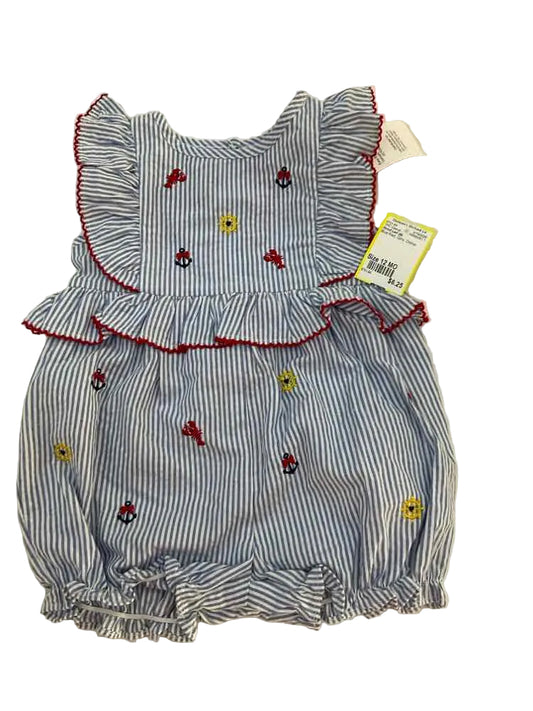 Good Lad (B) Blue Red Infant Size 12 MO Girl's 1PC Casual