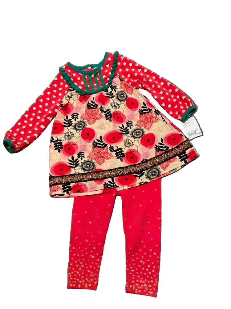Matilda Jane (AA) Red Green Infant Size 12-18 MO Girl's 3PC Casual