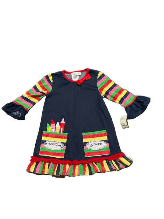 Bonnie Jean (B) Rainbow Toddler Size 5 Girl's CasualDress