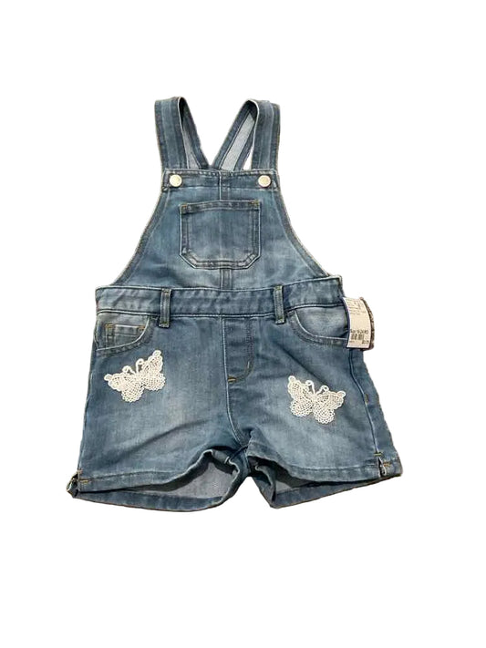 Children's Place (D) White Blue Infant Size 18-24 MO Girl's Overall Short