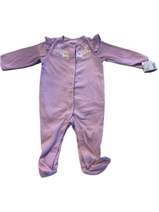 Carters (C) White Purple Infant Size 6 MO Girl's 1PCSleepwear
