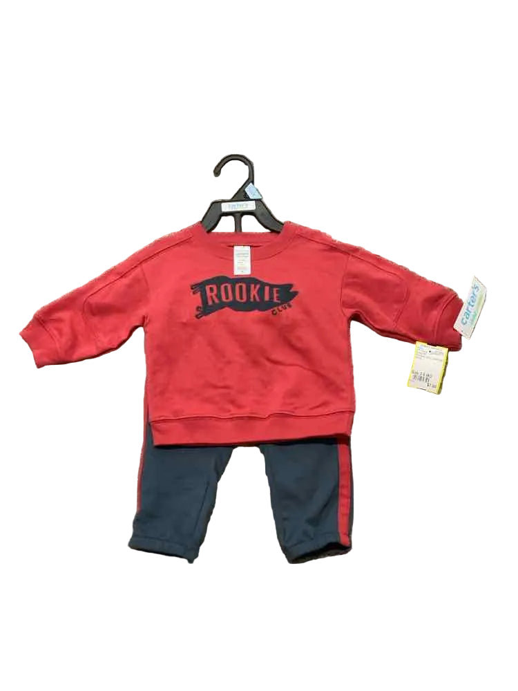 Carters (C) Red Blue Infant Size 3-6 MO Boy's 2PC Casual