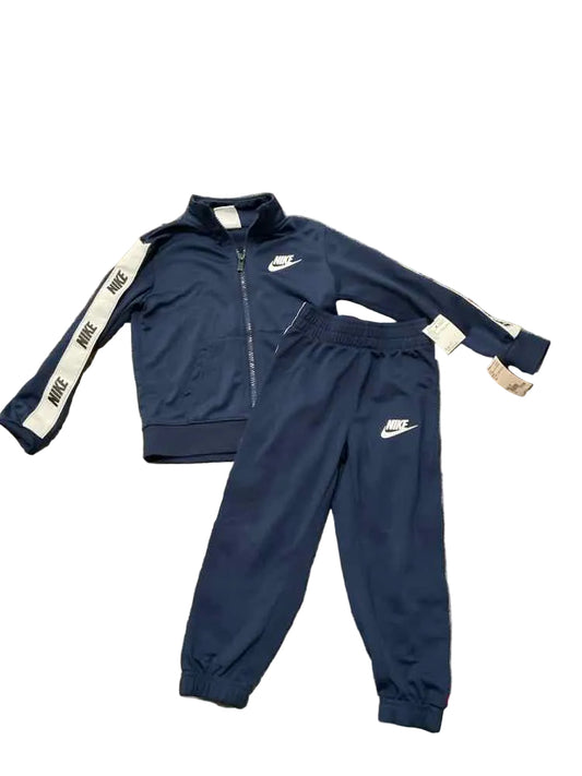 Nike (B) Blue Toddler Size 3T Boy's 2PCAthleticPantSuit
