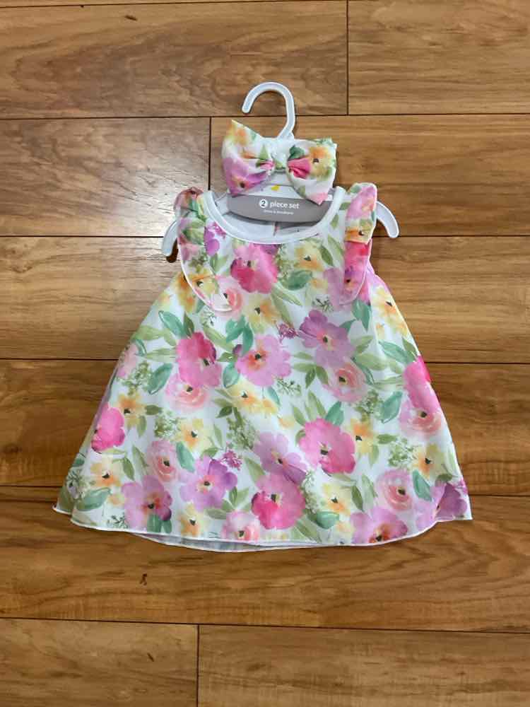 Baby Starters (C) Floral Infant Size 6 MO Girl's PartyDress