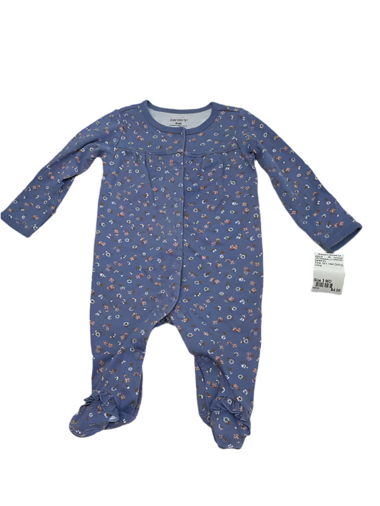 Carters (C) Floral Infant Size 3 MO Girl's 1PCSleepwear
