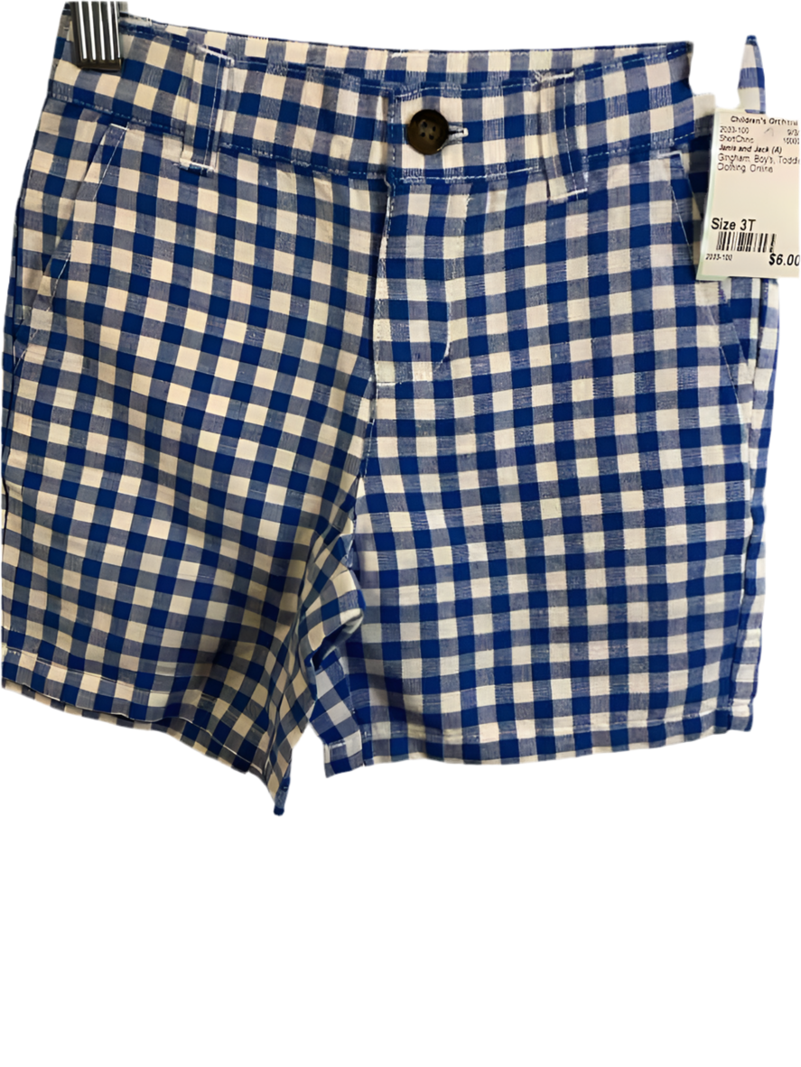 Janie and Jack (A) Gingham Toddler Size 3T ShortChino