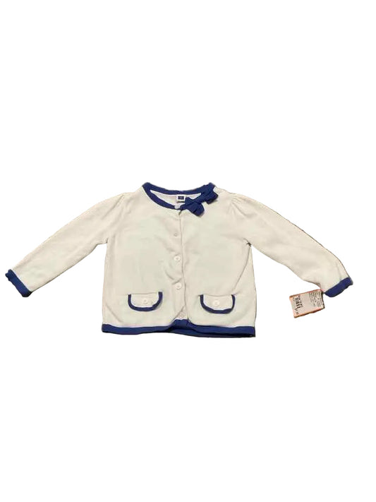Janie and Jack (A) White Blue Infant Size 18 MO Girl's SweaterLight