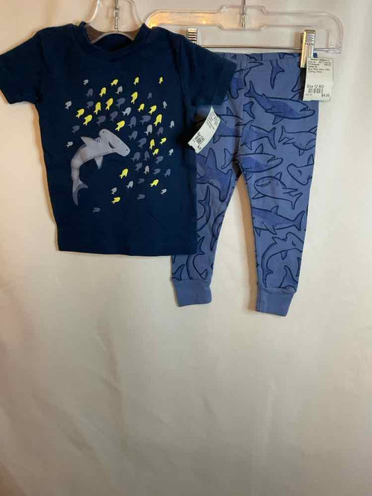 Carters (C) Blue Yellow Infant Size 12 MO 2PCSleepwear