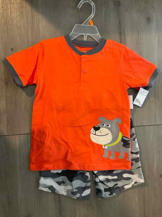 Child of Mine (D) Orange Gray Toddler Size 4T Boy's 2PCCasual