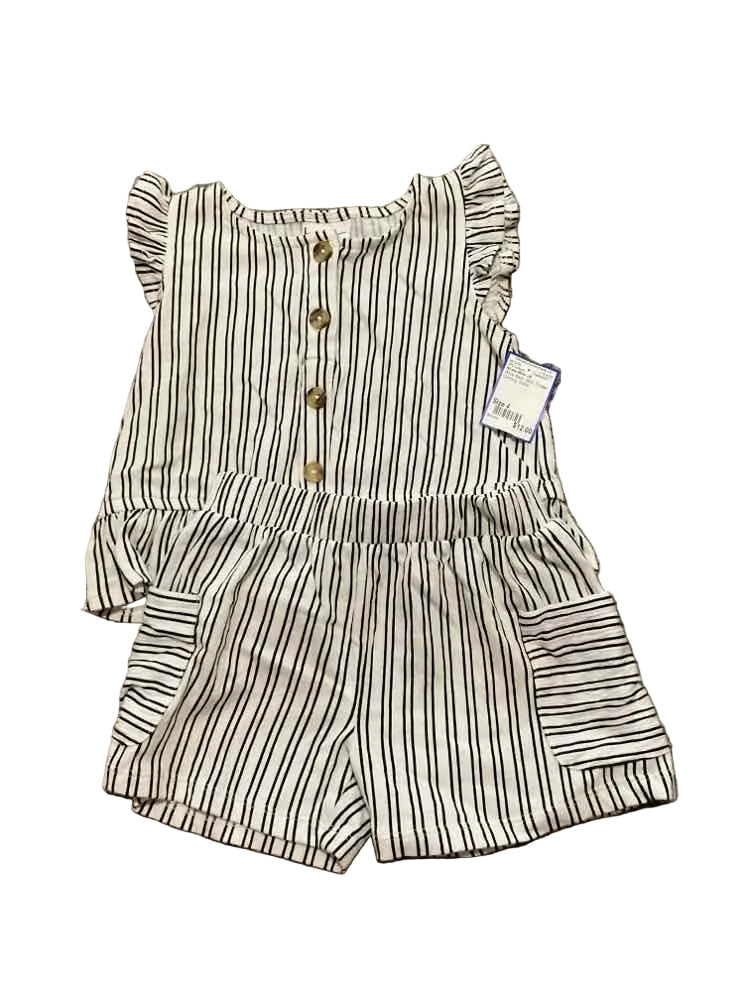 Nicole Miller (A) White Black Toddler Size 4 Girl's 2PCCasual
