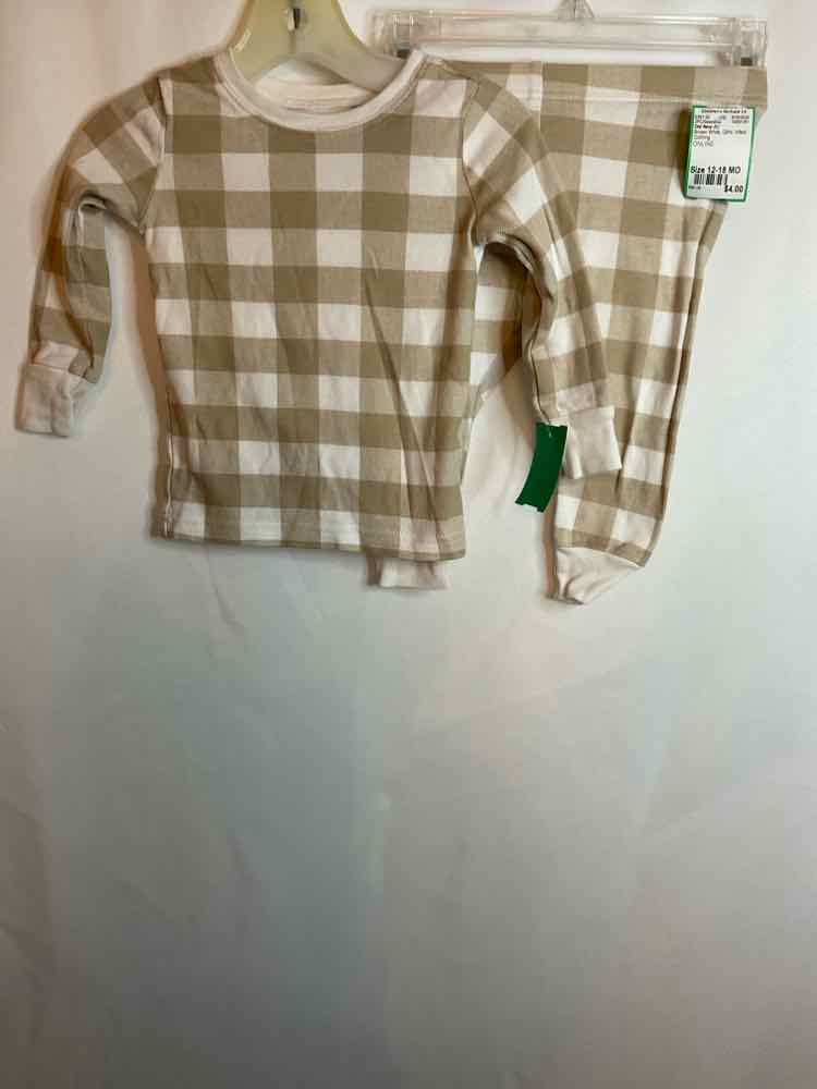 Old Navy (C) Brown White Infant Size 12-18 MO 2PCSleepwear