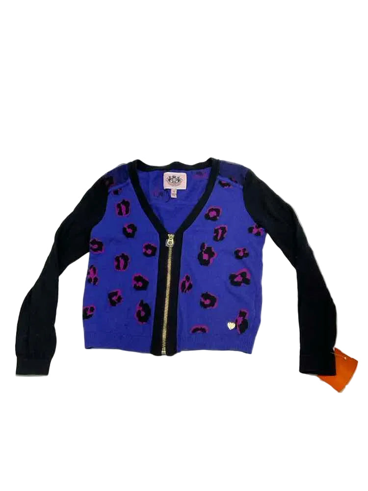 Juicy Couture (B) Black Purple Youth Size Small Girl's SweaterLight